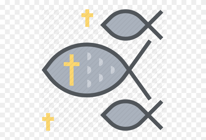 512x512 Cristiano, Cruz, Pescado, Dios, Ictia, Jesús Icono - Pescado Cristiano Png