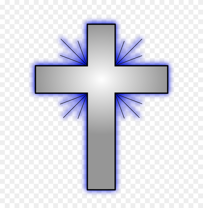 692x800 Christian Cross Png Image - Blue Cross PNG
