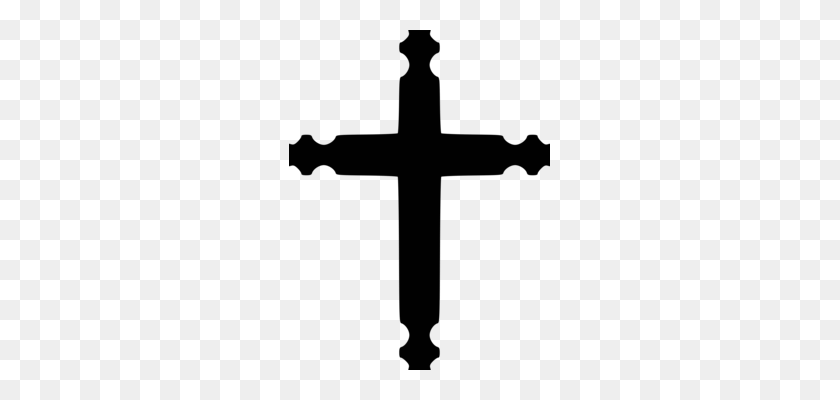 261x340 Christian Cross Silhouette Celtic Cross Symbol - Cross Silhouette PNG