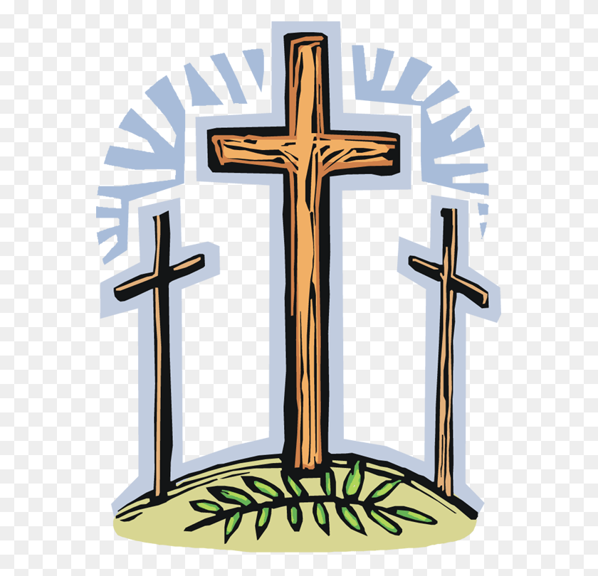 575x750 Christian Crucifixion Cliparts - Three Crosses Clipart