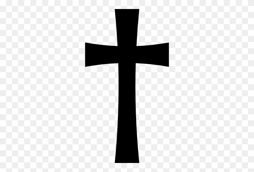 512x512 Христианство, Формы, Религия, Христианин, Крест, Религия, Вера - Черный Крест Png