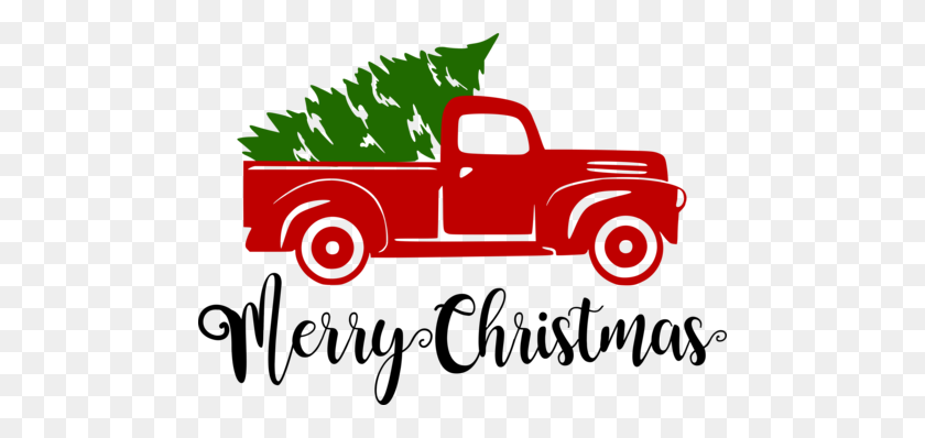 480x338 Navidad Un Poco De Bling Y Más - Camión Rojo Con Imágenes Prediseñadas De Árbol De Navidad