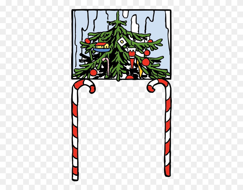 348x598 Imágenes Prediseñadas De Arco De Navidad Gratis - Clipart De Salón