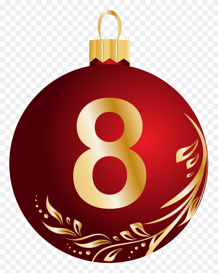 5504x7000 Christmas Ball Number Eight Transparent Png Clip Art Image - Eight Ball Clipart