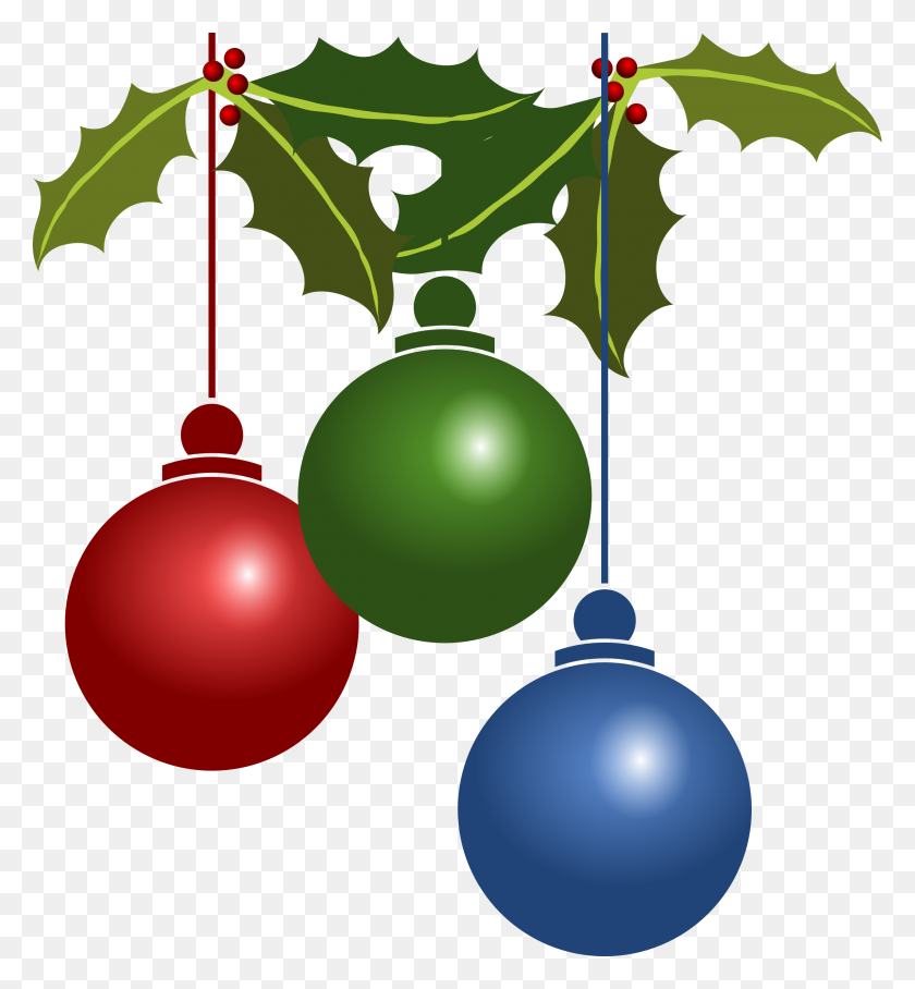 2555x2778 Christmas Ball Ornaments Clipart - Party Streamers Clipart
