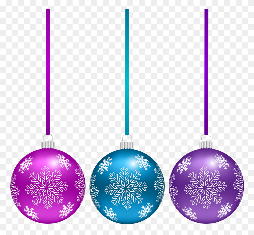 8000x7339 Christmas Ball With Snowflakes Set Png Clip Gallery - Snowflake Borders Clipart