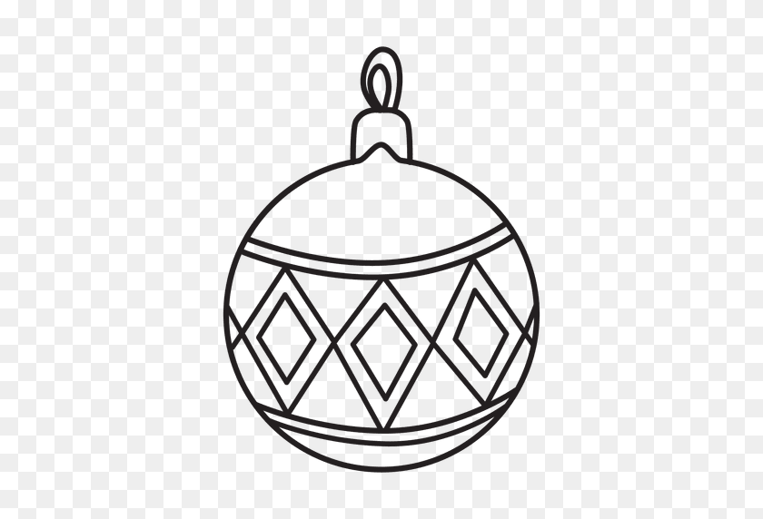 512x512 Christmas Balls Clip Art Black And White, Christmas Balls Isolated - Quetzal Clipart