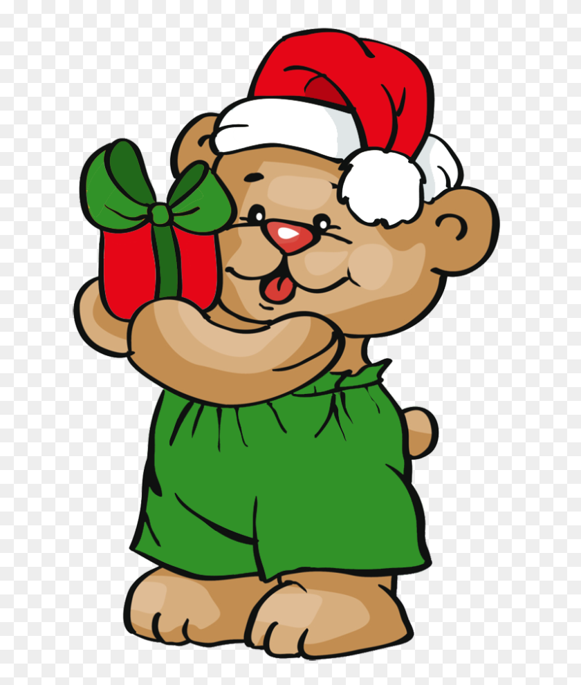 640x931 Christmas Bears Clipart - Cute Bear Clipart