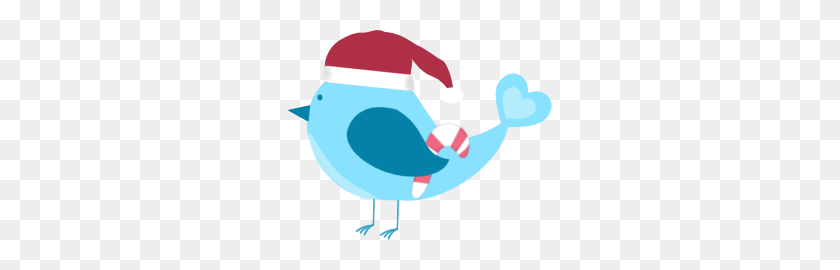 265x210 Christmas Blue Bird Clip Art - Winter Bird Clipart