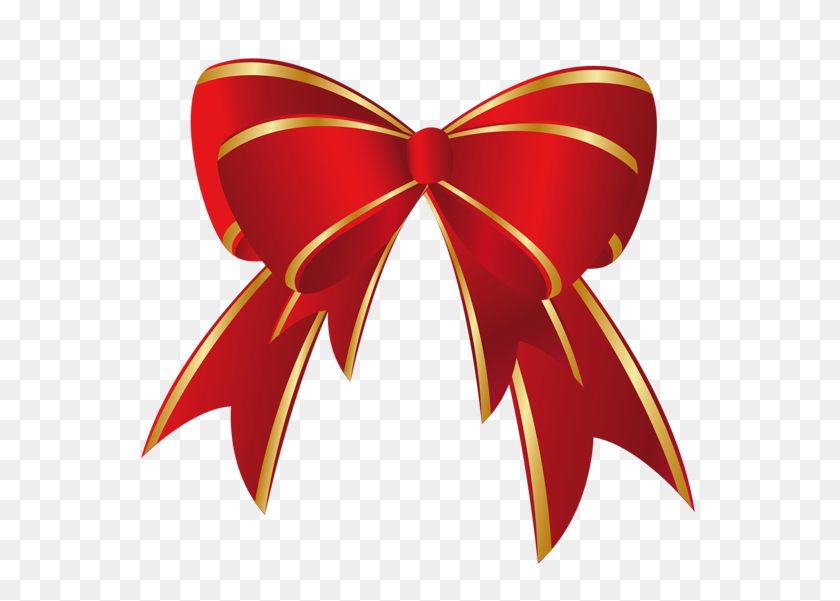 600x541 Christmas Bow Clip Art Christmas Red Gold Bow Png Clipart - Pinterest PNG