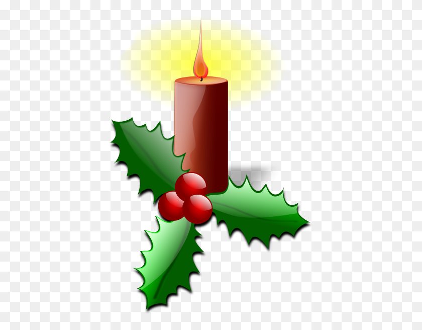 408x596 Christmas Candle Clip Art - Candle Clip Art Free
