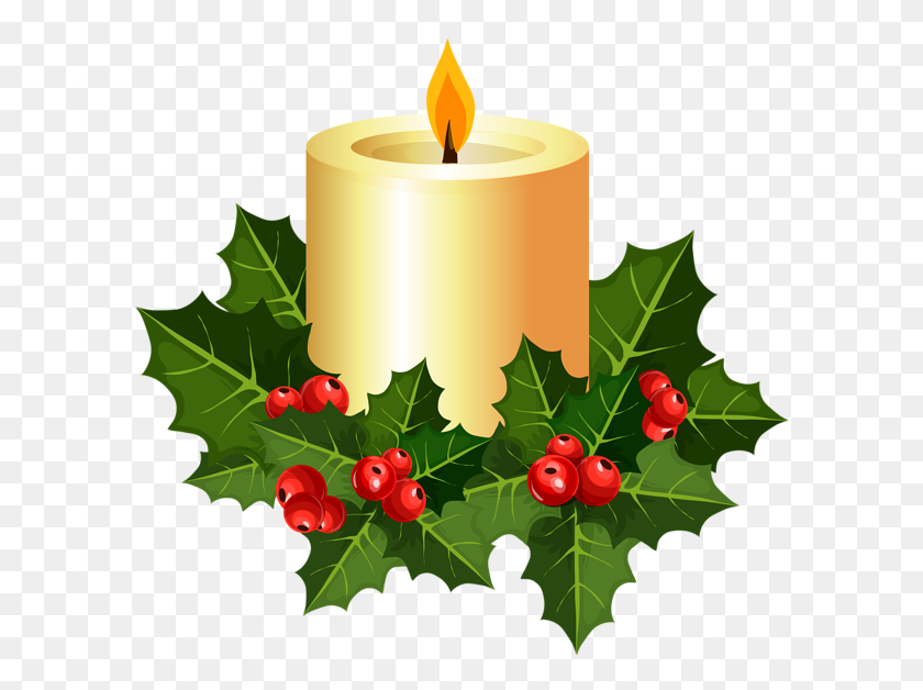 600x568 Christmas Candle Png, Christmas Candle Clip Art - Candle PNG