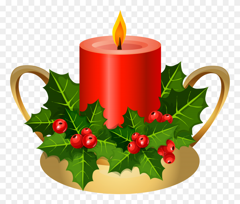 8000x6713 Christmas Candle Png Clip Art - Christmas Banner Clipart