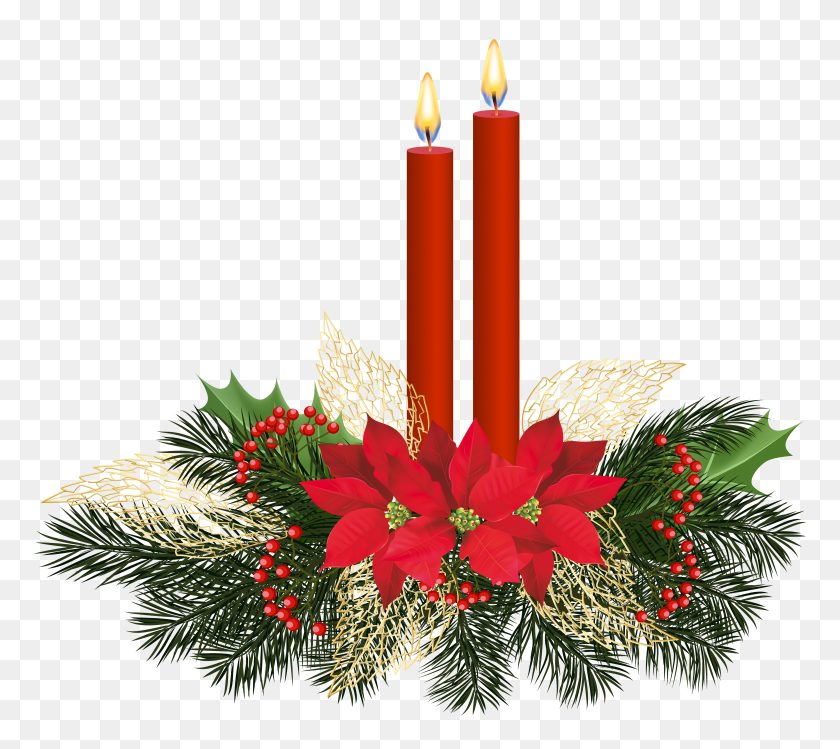 5000x4420 Christmas Candles Png Clip - Family Christmas Clipart