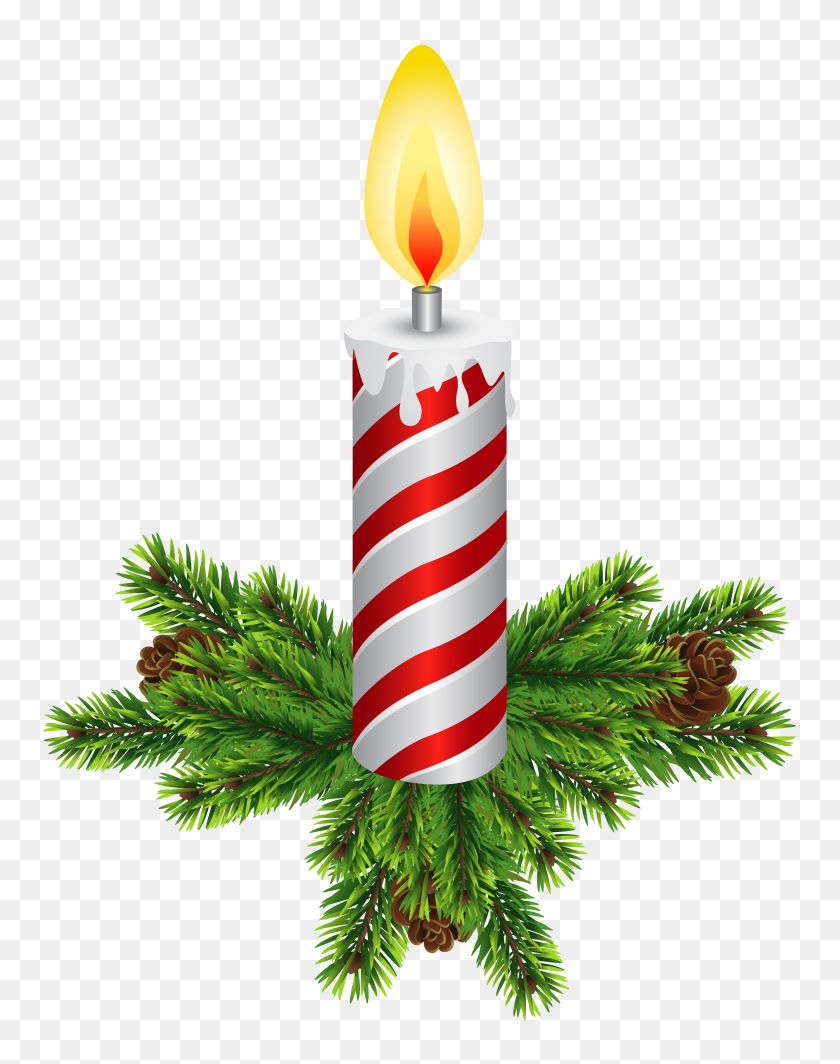 6213x8000 Christmas Candles Transparent Png Clip - Pine Cone PNG