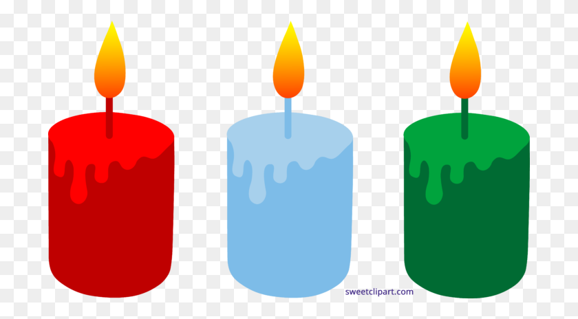 700x404 Christmas Candles Trio Clipart - Advent Candles Clipart