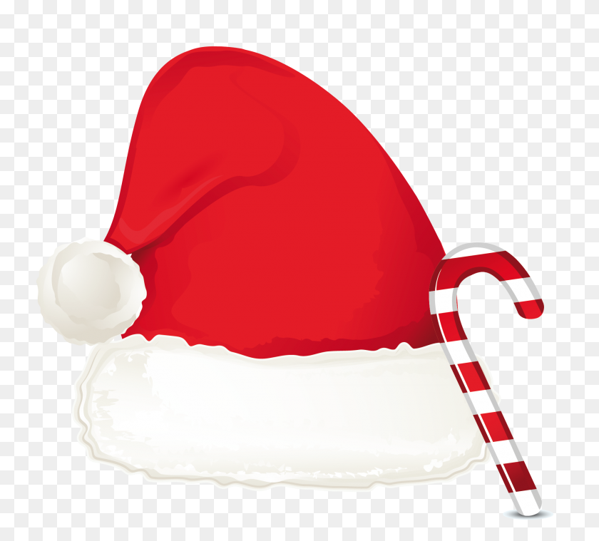 1908x1712 Christmas Candy Cane Ornament And Santa Hat Png Gallery - Santa Hat Clipart Transparent Background