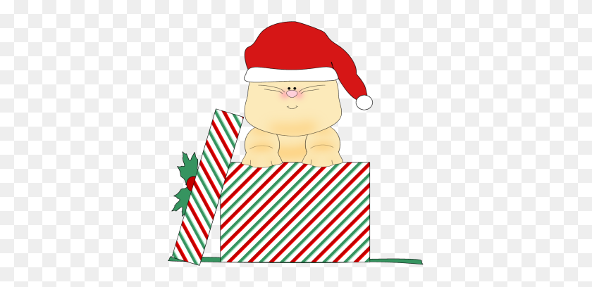 363x348 Christmas Cats Clipart - Christmas Day Clipart