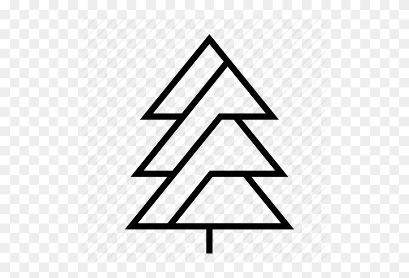 512x512 Christmas, Christmas Tree, Geometric, Santa, Snow, Tree, Winter Icon - Geometric PNG