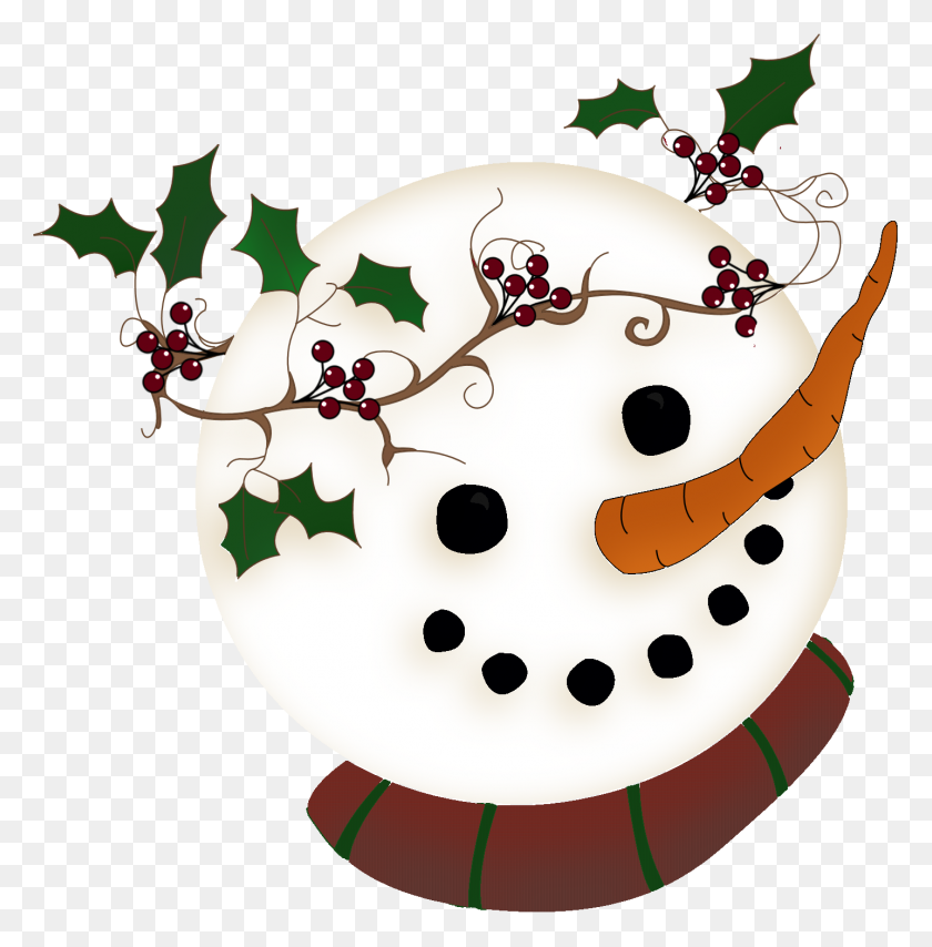 1434x1461 Christmas Clip Art - Snowman Face Clipart