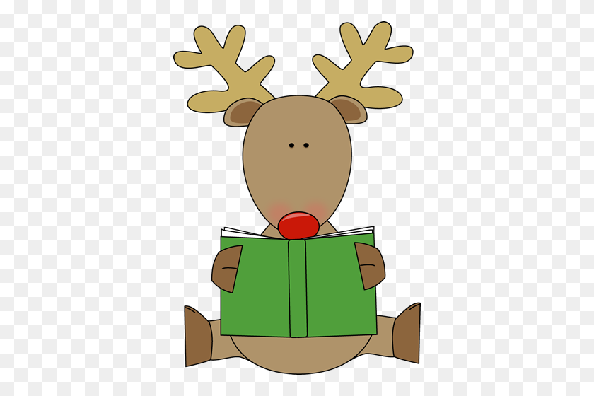 350x500 Christmas Clip Art - Clipart Santa Sleigh And Reindeer