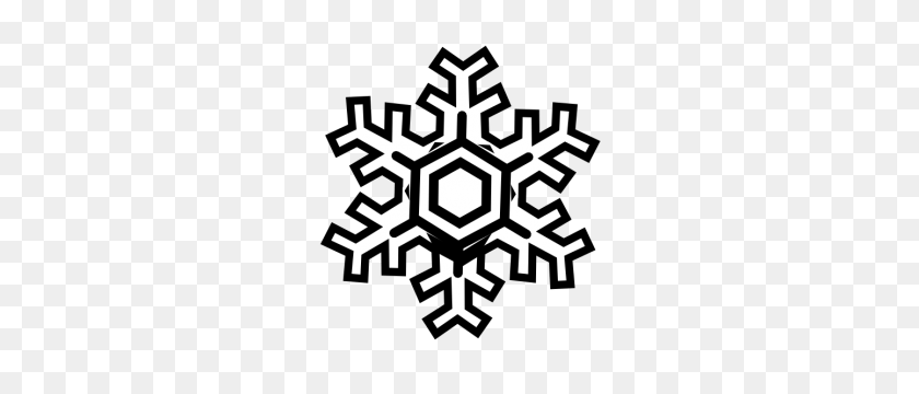300x300 Christmas Clip Art Black And White Free - Snowflake Clipart Free
