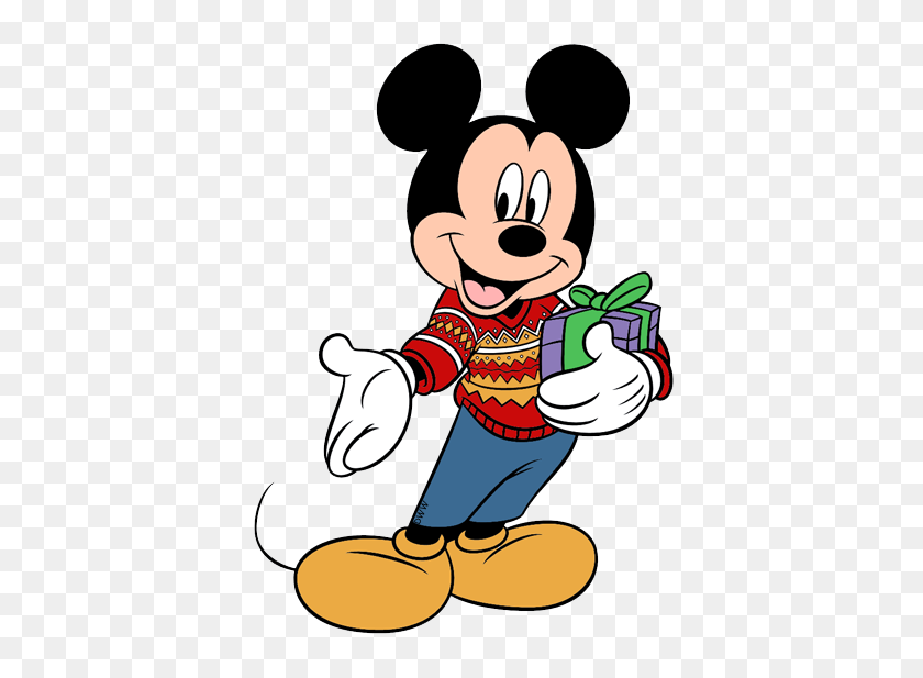 400x557 Christmas Clipart Disney - Mickey Mouse Christmas Clipart