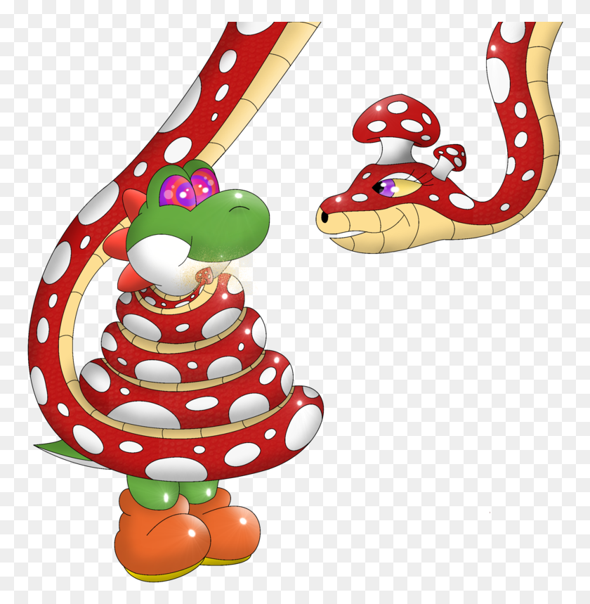 764x799 Christmas Clipart Mushroom Yoshi Png Transprent Png Free - Yoshi Clipart