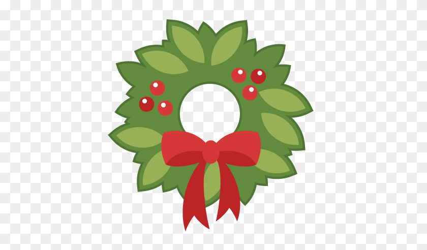 440x432 Christmas Clipart Wreath - Holiday Wreath Clip Art
