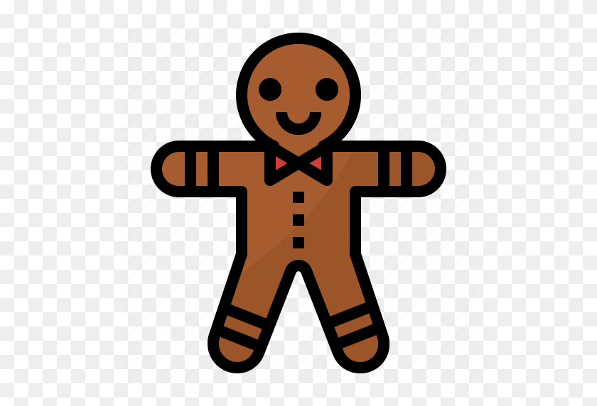 512x512 Christmas, Cookie, Dessert, Gingerbread, Man Icon - Christmas Cookie Clip Art