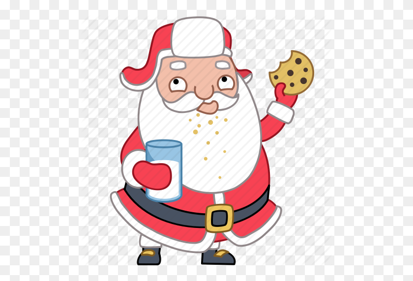 512x512 Christmas, Cookie, Holiday, Milk, Santa, Sweet, Xmas Icon - Christmas Cookie Clip Art Free