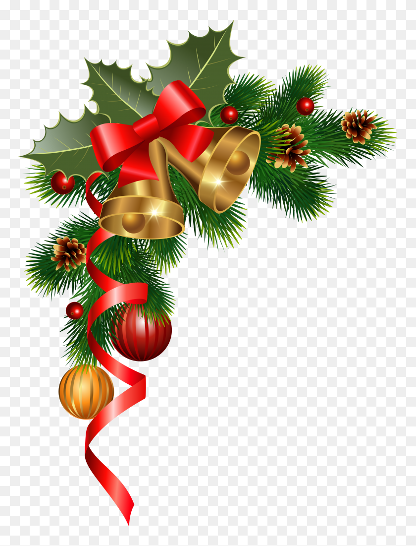 4613x6160 Christmas Corner Decoration Png Clipart Gallery - Friday Eve Clipart