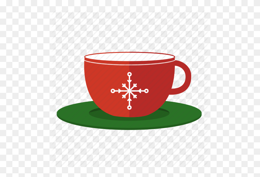 512x512 Christmas, Cup, Cup And Saucer, Hot Chocolate Icon - Hot Chocolate PNG
