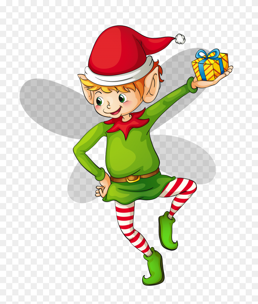3354x3993 Christmas Cute Elf - Cute Elf Clipart