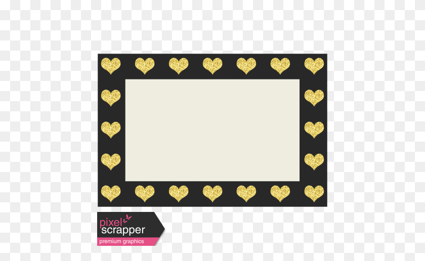 456x456 Christmas Day - Gold Glitter Frame PNG