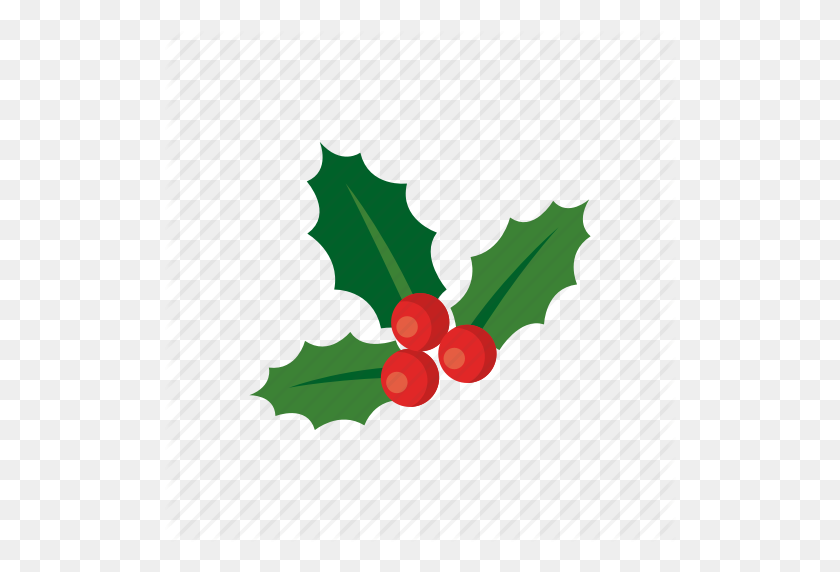 512x512 Christmas, Decoration, Holiday, Holly Berry, Leaf, Mistletoe - Holly Berry Clipart