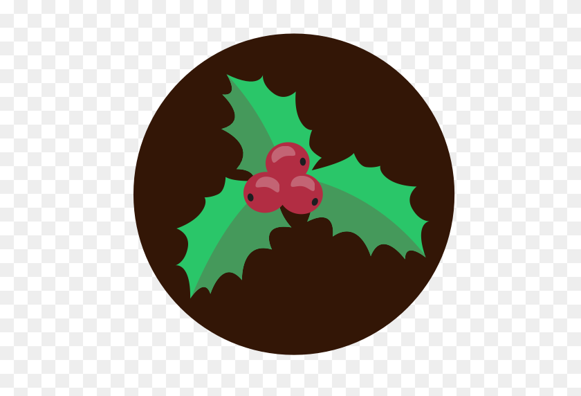 512x512 Christmas, Decoration, Holly, Plant Icon - Christmas Holly PNG