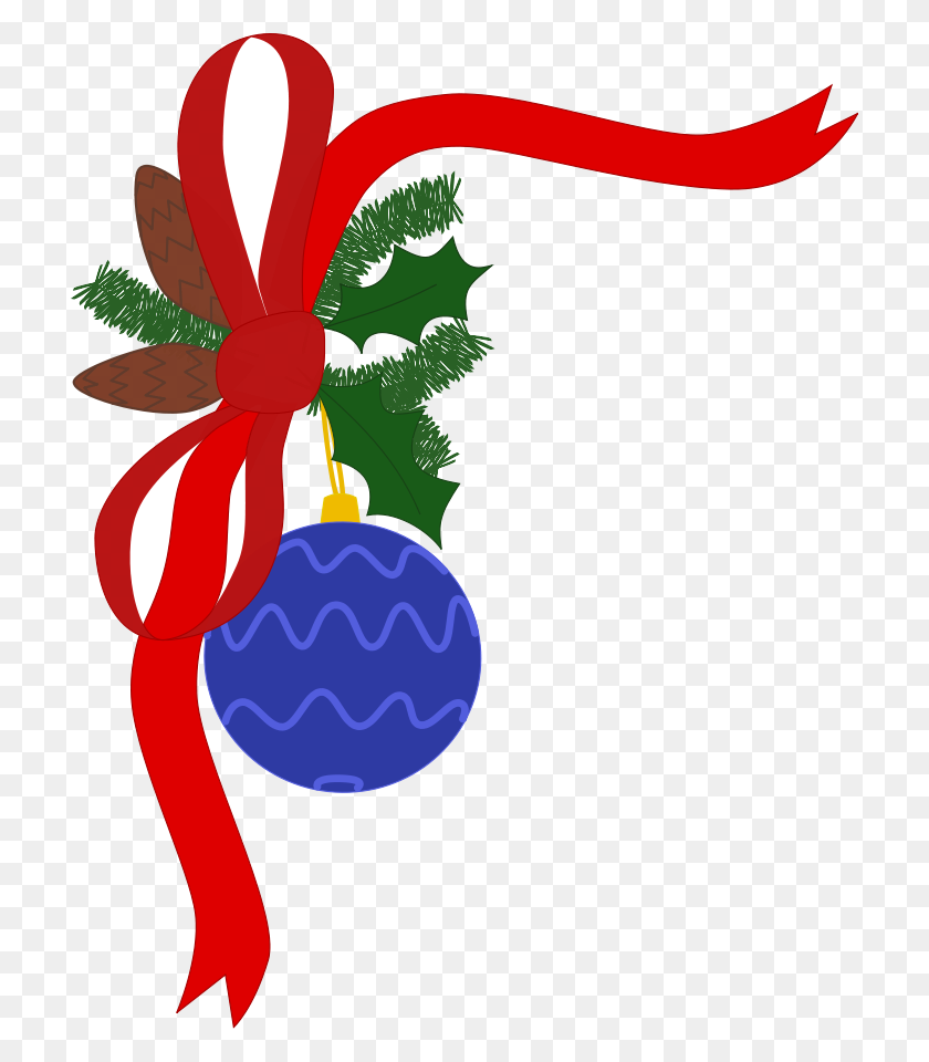 712x900 Christmas Decorations Clipart Png - Thanksgiving Clipart PNG