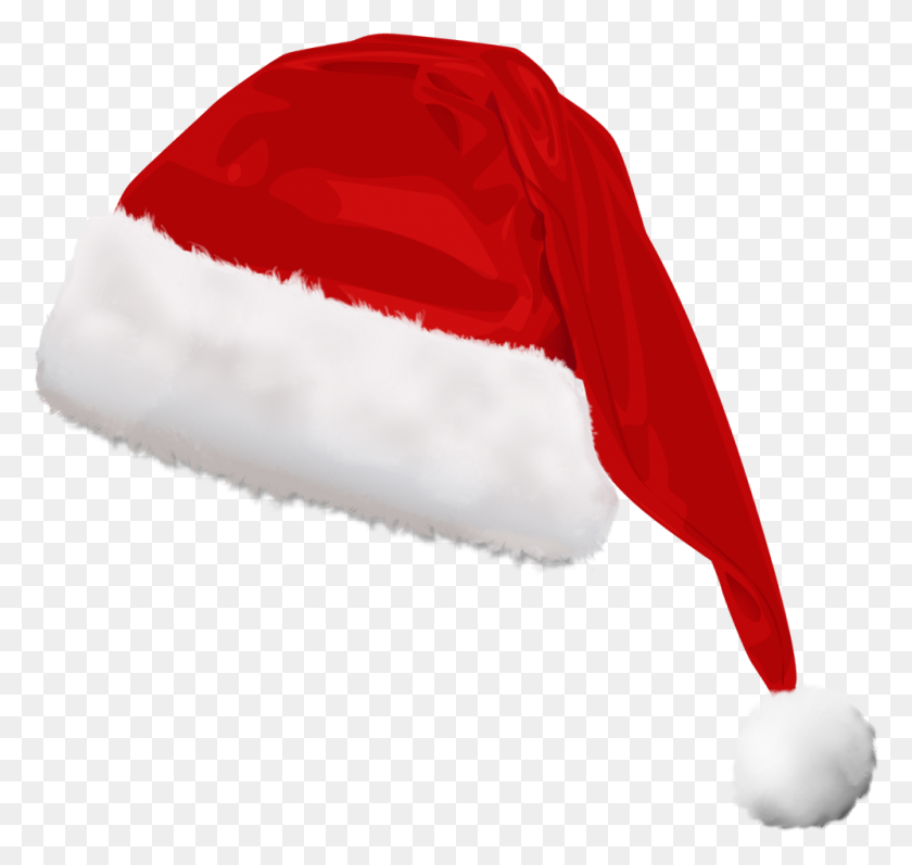 998x943 Perro De Navidad Con Sombrero De Santa Clipart Clip Libre Transparente - Clipart De Reno De Santa