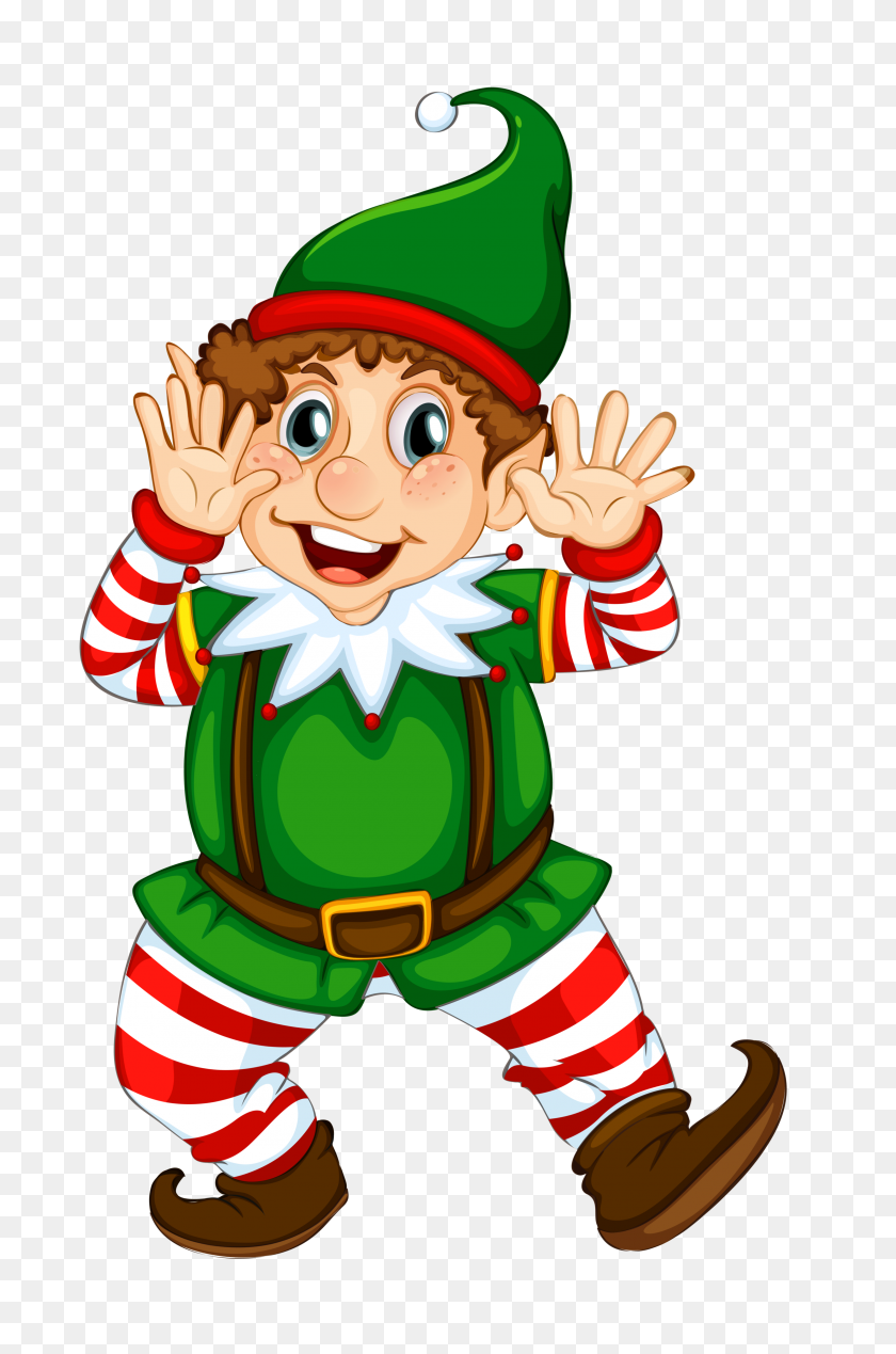 3263x5061 Christmas Elf Clipart Png - Christmas Coffee Clipart