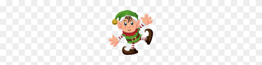 147x150 Duende Navideño Saltando Y Sonando En Una Campana Clipart - Christmas Elf Clipart