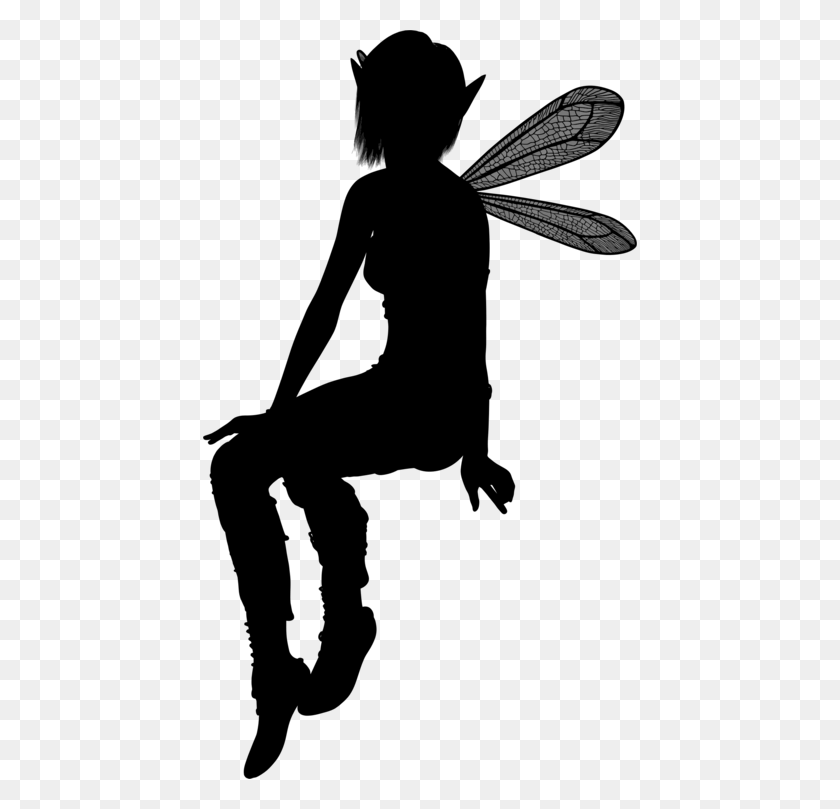 434x749 Christmas Elf Silhouette Fairy Drawing - Peter Pan Silhouette PNG