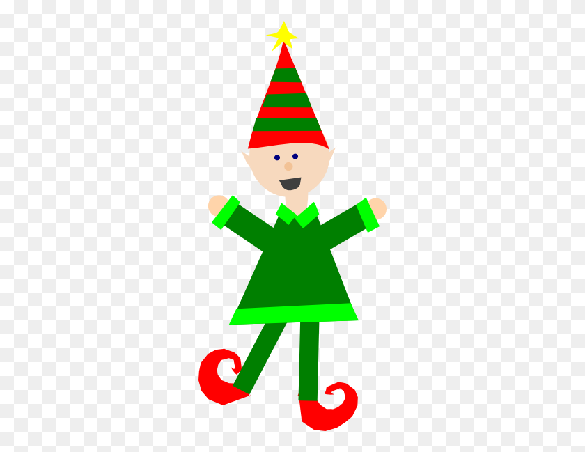270x589 Christmas Elf Silhouette Png - Santa Cam Clipart