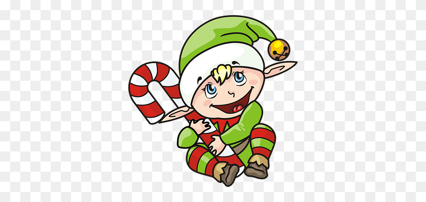 334x340 Christmas Elf Silhouette Png - Free Christmas Elf Clipart