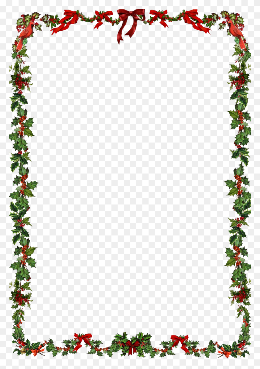 900x1305 Christmas Frame Png Clipart - Photo Frame PNG