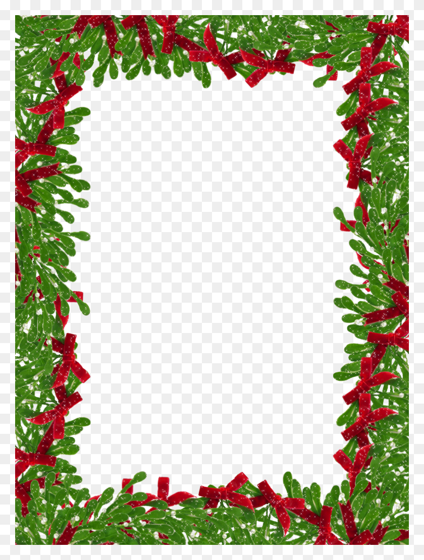 1700x2290 Christmas Frames Clip Art - Holiday Garland Clipart