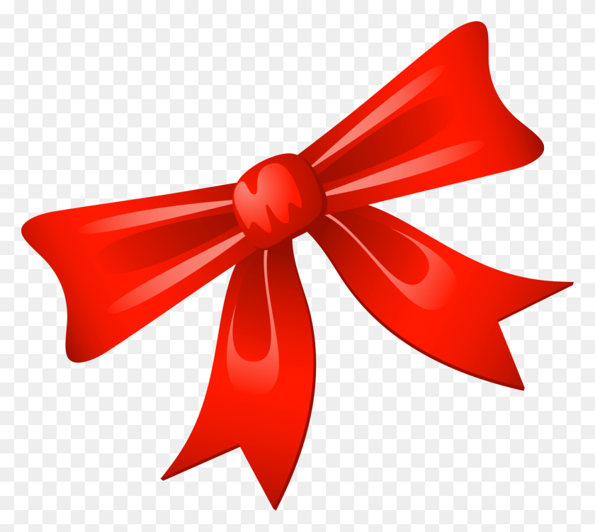 1280x1134 Christmas Gift Ribbon Png - Christmas Flower Clipart