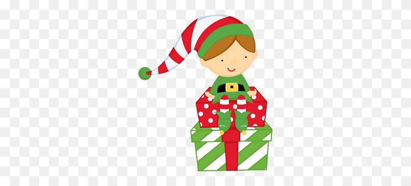 274x320 Regalos De Navidad Y Niño Elf Clipart Clipart - Friday Eve Clipart