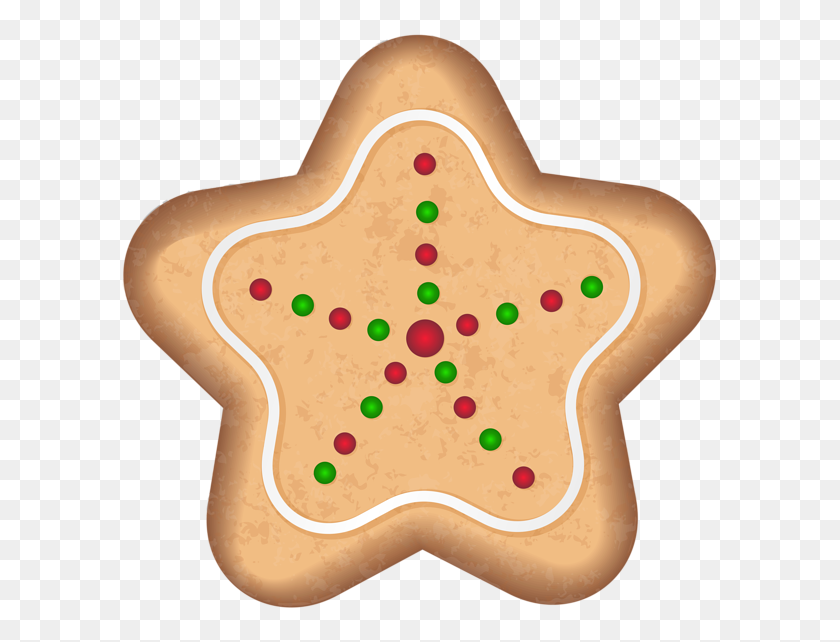 600x582 Christmas Gingerbread Cookie Png Clip - Snack PNG