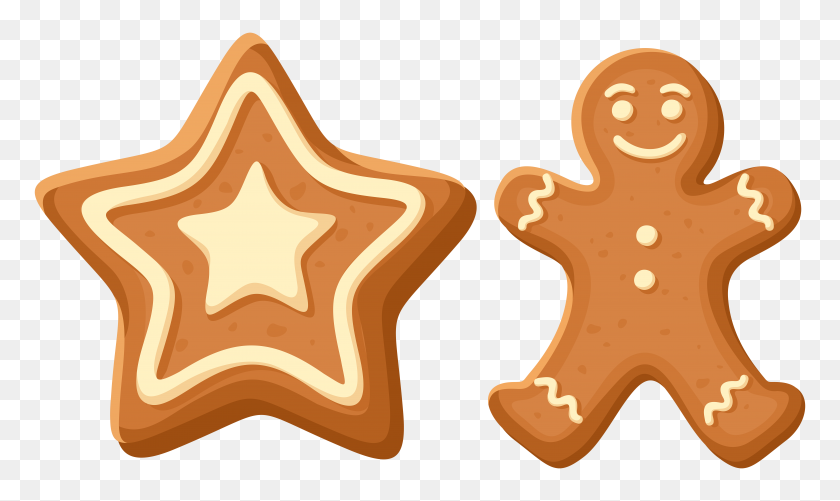8000x4530 Christmas Gingerbread Cookies Png Clip - Gingerbread PNG